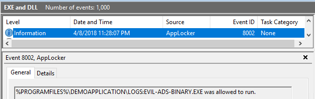 AppLocker Bypass: Execute Alternate Data Stream - Eventlog