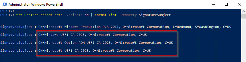 SecureBootCerts