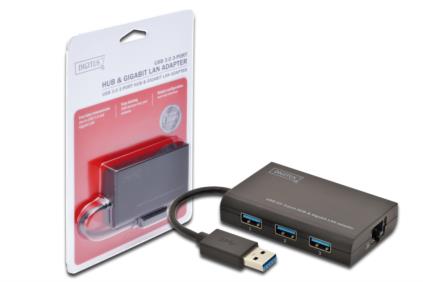 Assmann Digitus USB3 Hub und Gigabit Ethernet Adapter